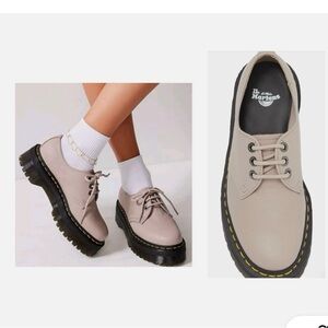 Dr. Martens Women's Beige Leather Loafers